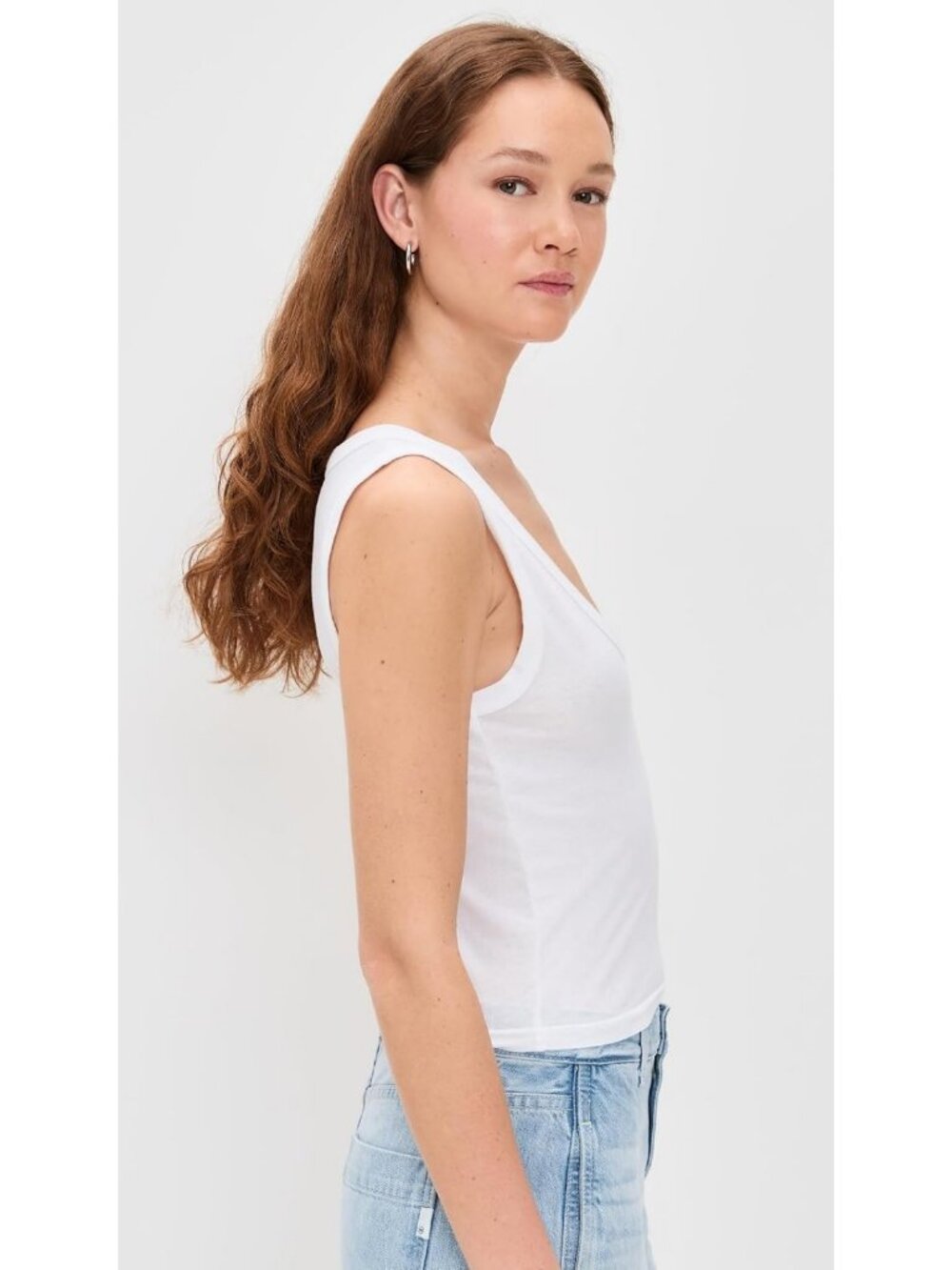 Scoop Neck Women's Tank Top - Soft, Lightweight, Casual Summer Essential - Picture 3 of 6
